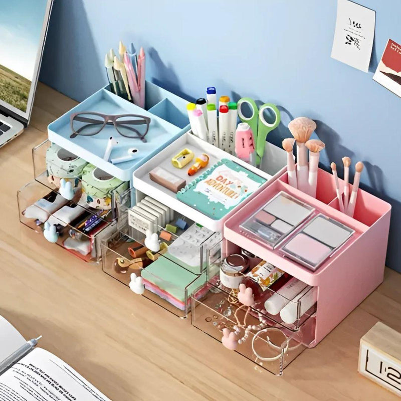 Organizador de mesa em forma de coelhinho para itens diversos